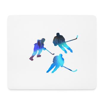 Eiskockey, Hockey, Graffi, bunt - Mouse Pad (horizontal) - white - Front