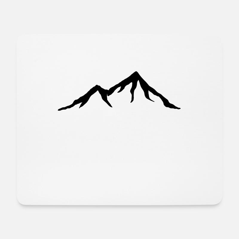 Berge, Alpen, Berg, Wandern - Mousepad (Querformat) - Weiß