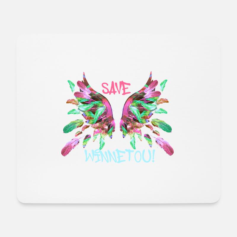 engelsflügel,flügel,angelwings,save winnetou - Mousepad (Querformat) - Weiß