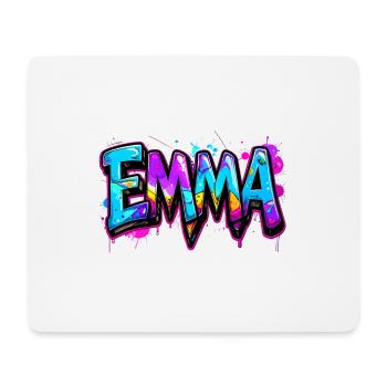 graffiti, letters, emma, illustration - Mouse Pad (horizontal) - white - Front