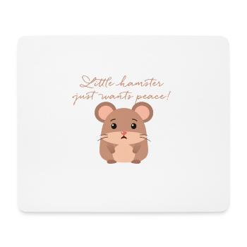 Hamster au regard triste, paix, hamster triste - Tapis de souris (format paysage) - blanc - Devant