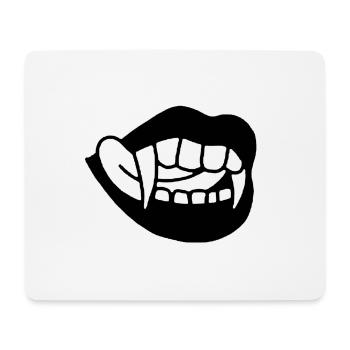 Vampir Fangs Mund - Mousepad (Querformat) - Weiß - Vorne