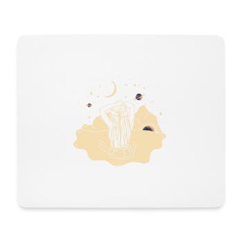 Nature, Sun, Moon, Stars, Sky, Water, Planet - Mouse Pad (horizontal) - white - Front