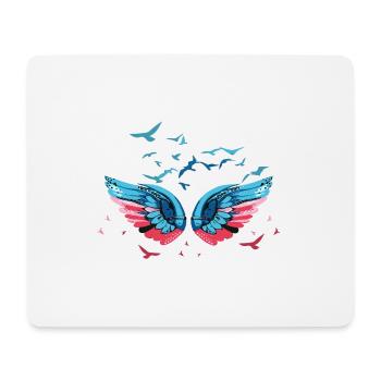 engelsflügel,flügel,angelwings,vogelschwarm,vögel - Mousepad (Querformat) - Weiß - Vorne