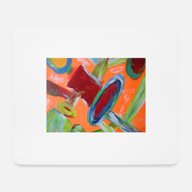 Abstraktes Rohrsystem - Mousepad (Querformat) - Weiß