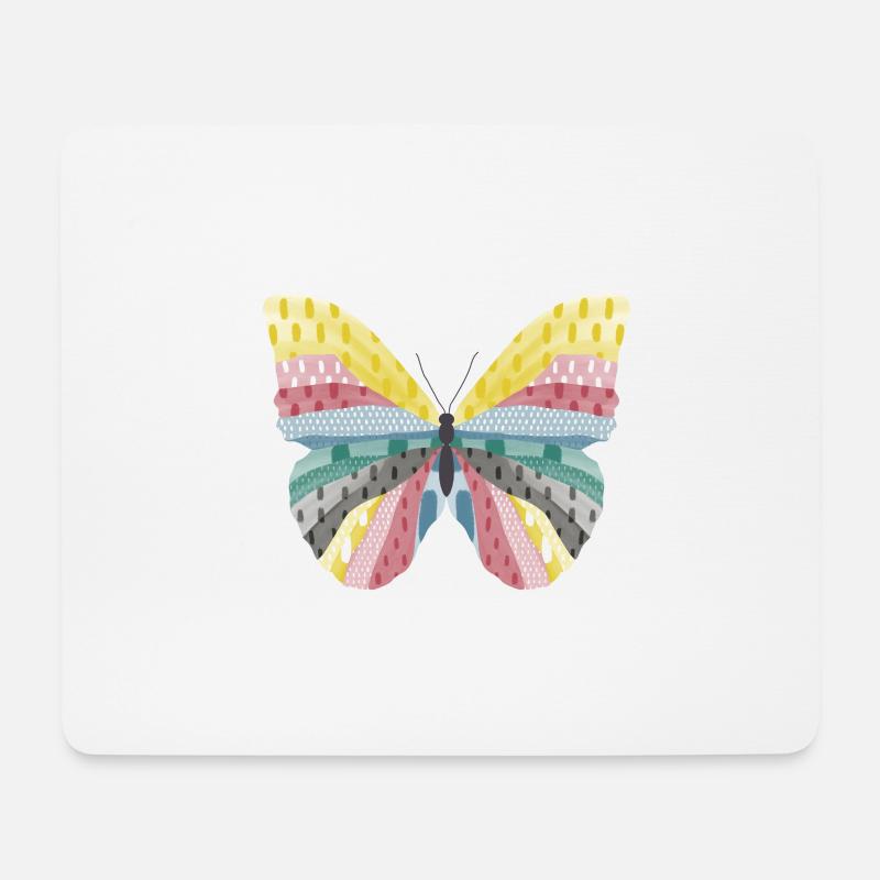 Farfallala N°1 - Mousepad (Querformat) - Weiß