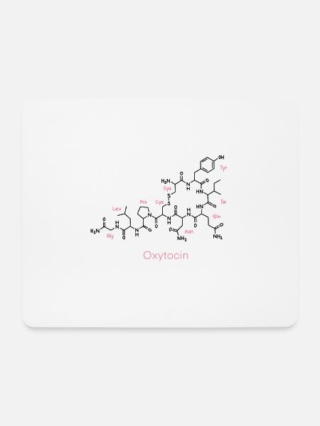 Molekül Chemie Liebe Oxytocin Labor Rosa - Mousepad (Querformat) - Weiß