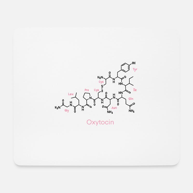 Molekül Chemie Liebe Oxytocin Labor Rosa - Mousepad (Querformat) - Weiß