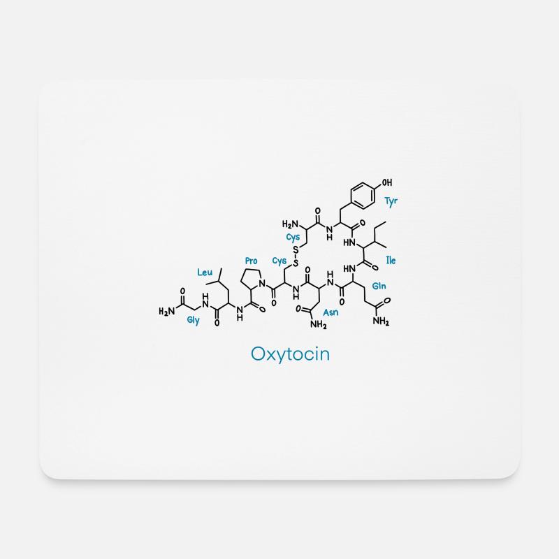 Molekül Chemie Liebe Oxytocin Labor blau - Mousepad (Querformat) - Weiß