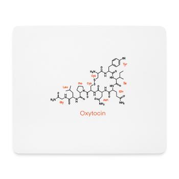 Molekül Chemie Labor Liebe Oxytocin orange - Mousepad (Querformat) - Weiß - Vorne