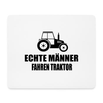 Traktor - Mousepad (Querformat) - Weiß - Vorne