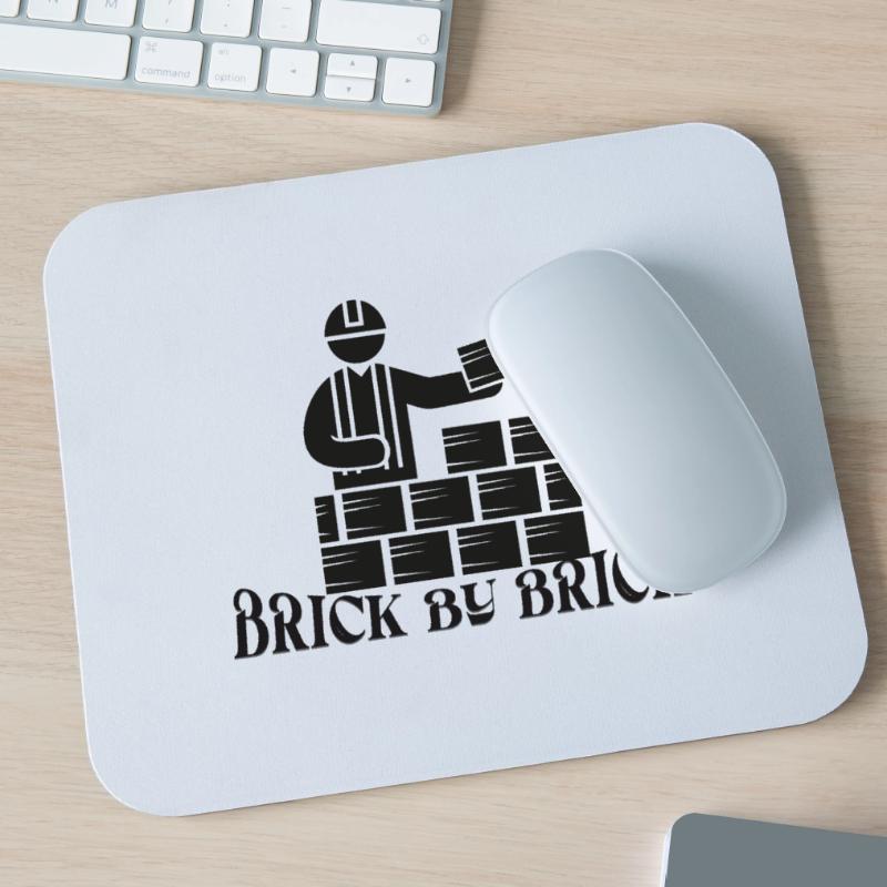 Brique par brique - Meme Saying Tapis de souris (format paysage)