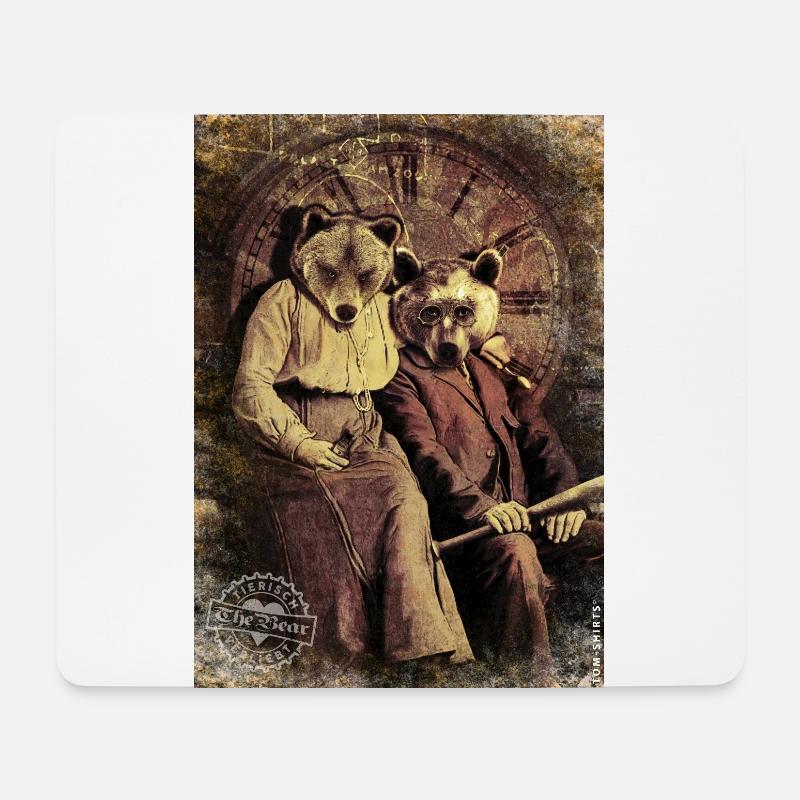 bears/Bären - Mousepad (Querformat) - Weiß