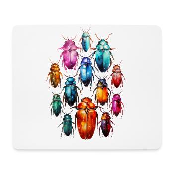 Coole Wasserfarben Boho Kaefer Insekten - Mousepad (Querformat) - Weiß - Vorne