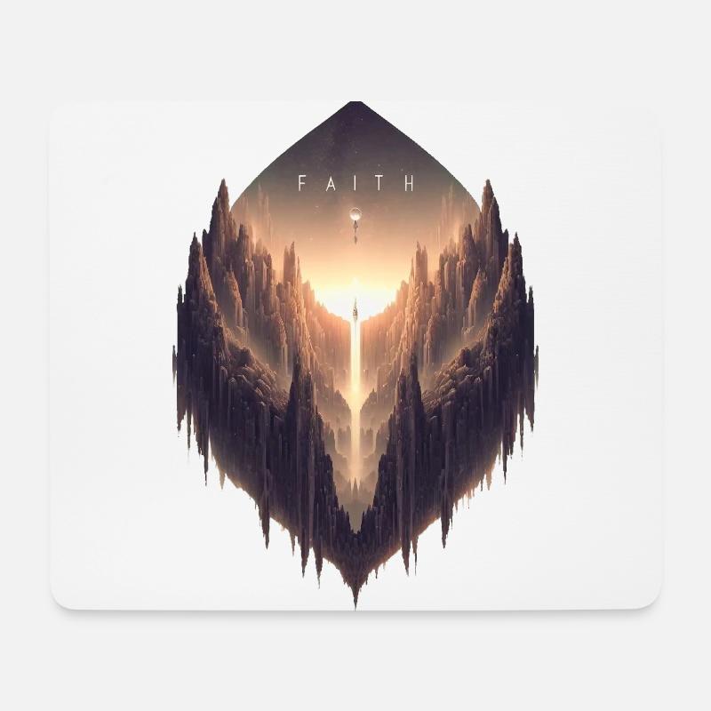 Faith - Glaube - Mousepad (Querformat) - Weiß