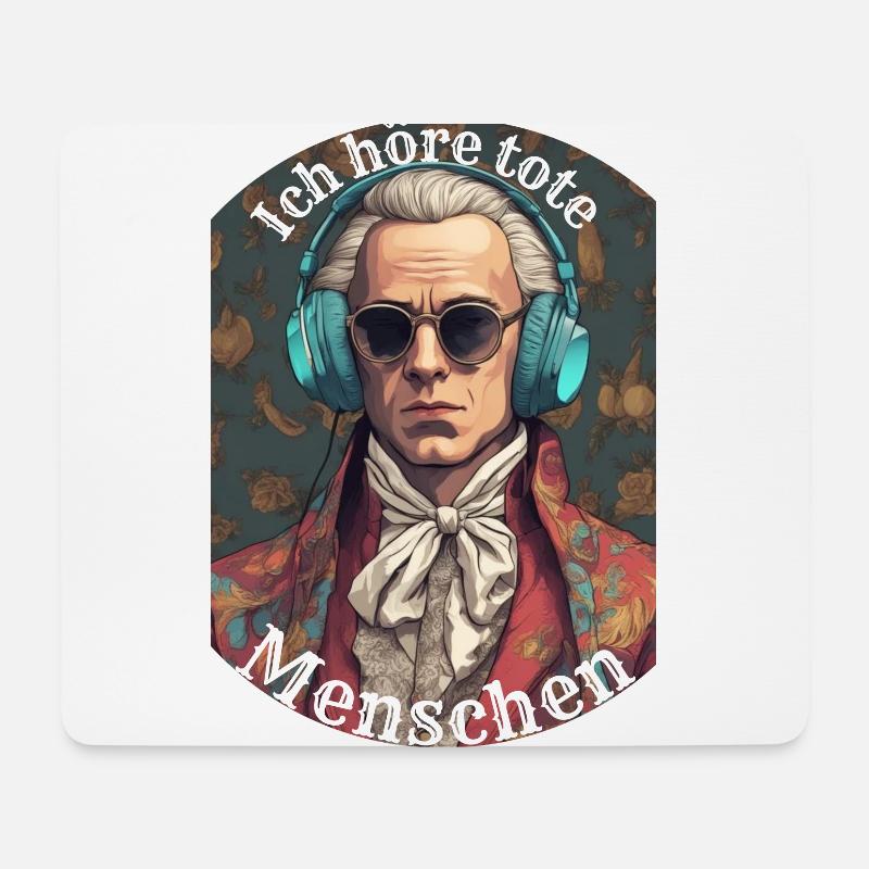 Musik Design - Ich höre tote Menschen - Mousepad (Querformat) - Weiß