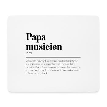 Papa Musicien - Tapis de souris (format paysage) - blanc - Devant