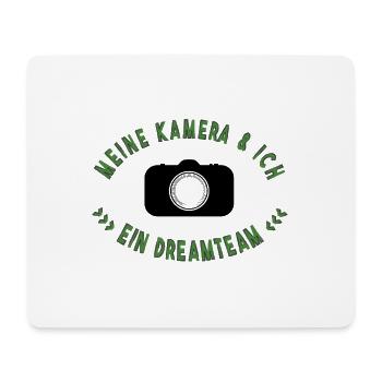 meine Kamera und ich - Mousepad (Querformat) - Weiß - Vorne