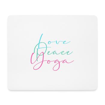 love, peace, yoga, writing, pastel, colorful - Mouse Pad (horizontal) - white - Front