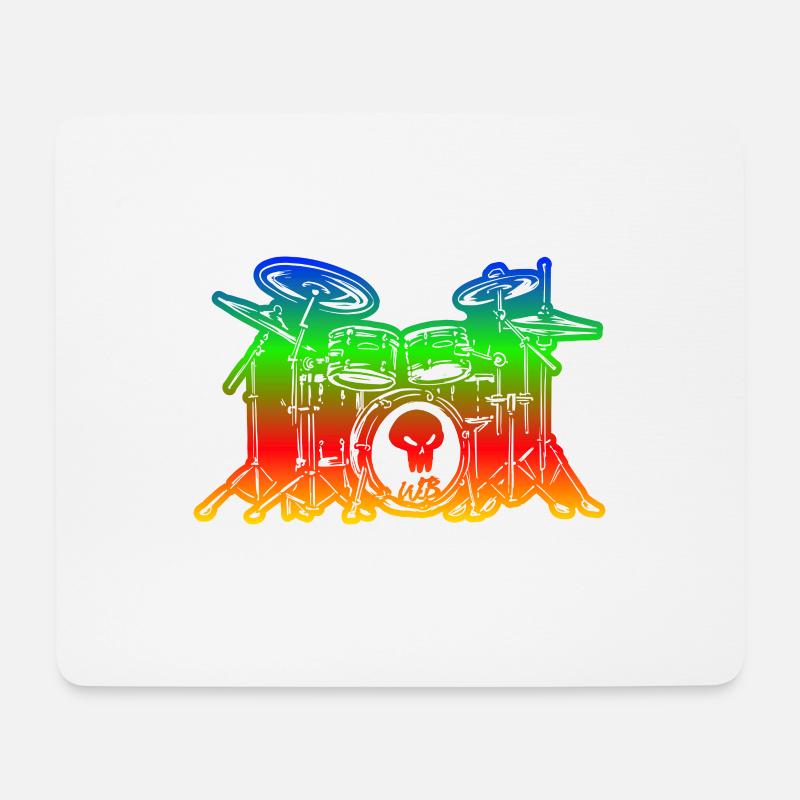 Drums cool - Mousepad (Querformat) - Weiß