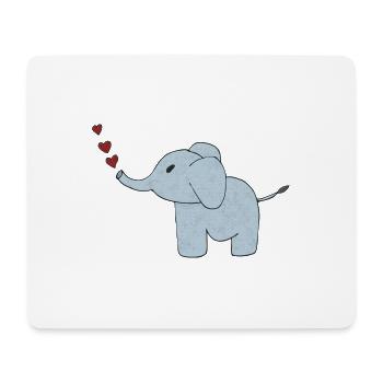 elefant elefantenhaut - Mousepad (Querformat) - Weiß - Vorne