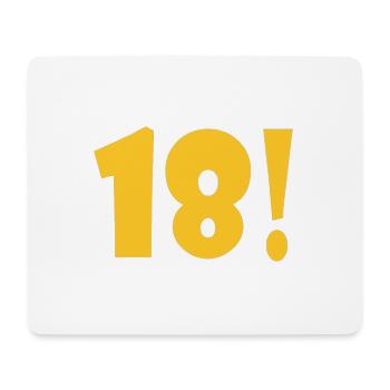 18 Jubel Gelb Geburtstagsdesign - Mousepad (Querformat) - Weiß - Vorne