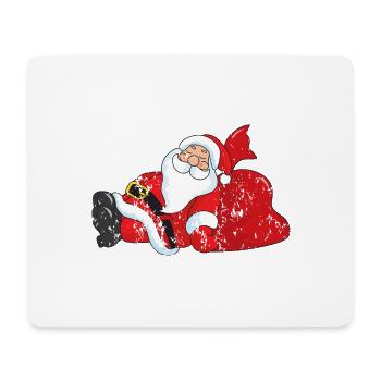 Retro vintage grunge Santa Claus Christmas - Mouse Pad (horizontal) - white - Front