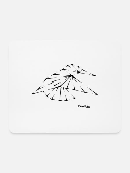 Vogel geometrisch Streetwear minimal urban style - Mousepad (Querformat) - Weiß