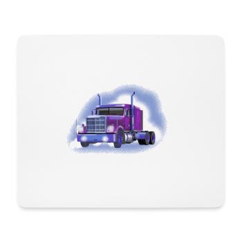 LKW - Mousepad (Querformat) - Weiß - Vorne