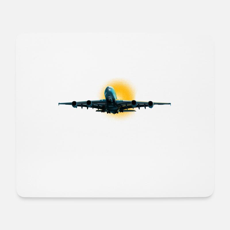 Größte Passagierflugzeug - Mousepad (Querformat) - Weiß