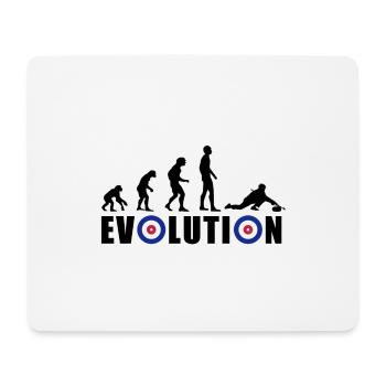 EVOLUTION CURLING Eisstockschießen Geschenk Winter - Mousepad (Querformat) - Weiß - Vorne