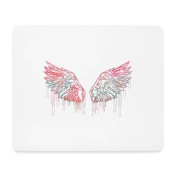 angelwings,wings,watercolor,red,angel wings - Mouse Pad (horizontal) - white - Front