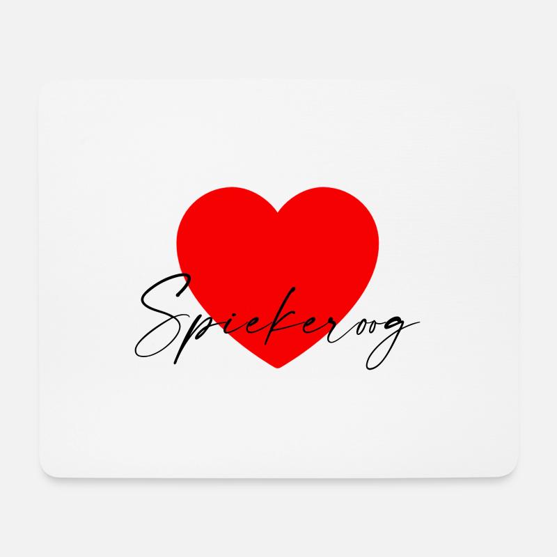 i Love Spiekeroog - Mousepad (Querformat) - Weiß