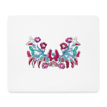 ungarische blumen,Ranke,floral,pink,Blumen - Mousepad (Querformat) - Weiß - Vorne