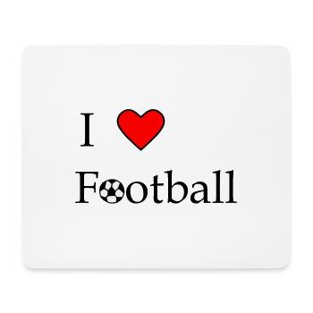 J’aime le football - Tapis de souris (format paysage) - blanc - Devant