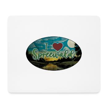 I Heart Spreewald grunge - Mousepad (Querformat) - Weiß - Vorne