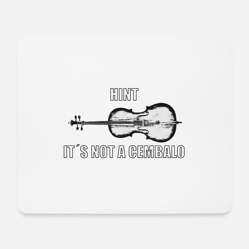 Musik Meme Cello "Not a Cembalo" - Mousepad (Querformat) - Weiß