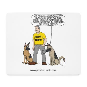 #PositiveRocks! - Rudelführer - Mousepad (Querformat) - Weiß - Vorne