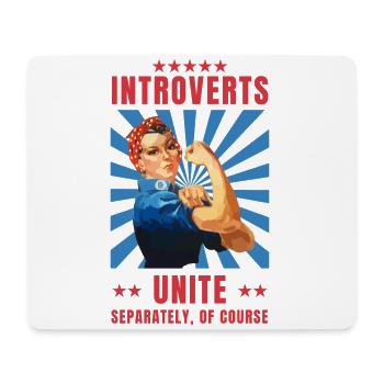Agoraphobia introverts unite - Mousepad (Querformat) - Weiß - Vorne