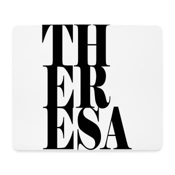 Theresa Nom Prénom Police moderne Word Art - Tapis de souris (format paysage) - blanc - Devant