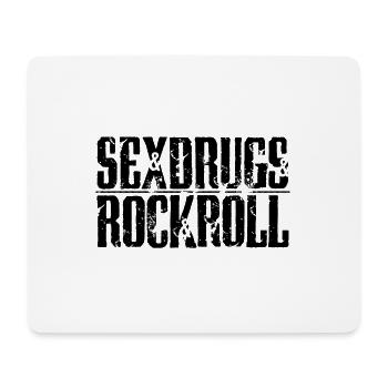 balck Sex Drugs and Rock Roll - Tapis de souris (format paysage) - blanc - Devant