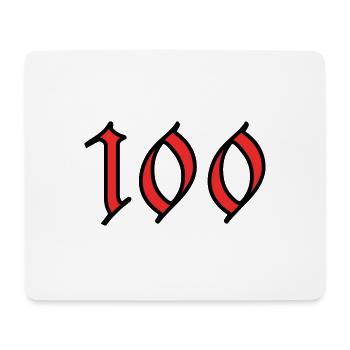 100. 100 ANS. 100e ANNIVERSAIRE. ANNIVERSAIRE 100 - Tapis de souris (format paysage) - blanc - Devant
