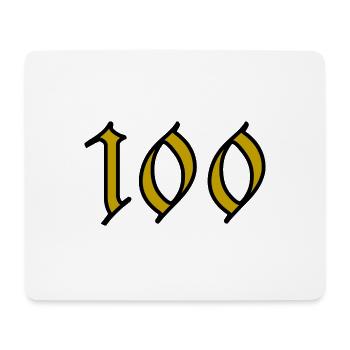 100. 100 ANS. 100e ANNIVERSAIRE. ANNIVERSAIRE 100 - Tapis de souris (format paysage) - blanc - Devant