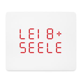 Leib und Seele Taschenrechner drehen digital retro - Mousepad (Querformat) - Weiß - Vorne
