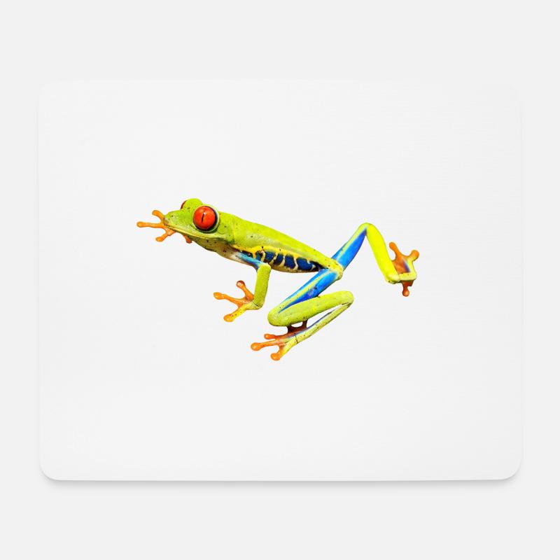 red eye frog frosch - Mousepad (Querformat) - Weiß