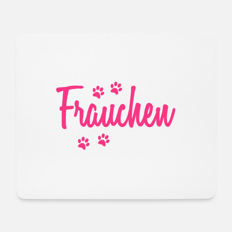 Frauchen Pfoten - Mousepad (Querformat) - Weiß