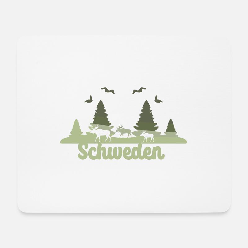 schweden mint, sommer, landschaft, skyline,natur, - Mousepad (Querformat) - Weiß