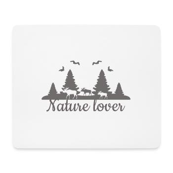 natur,nature lover,sommer,landschaft,skyline,elche - Mousepad (Querformat) - Weiß - Vorne