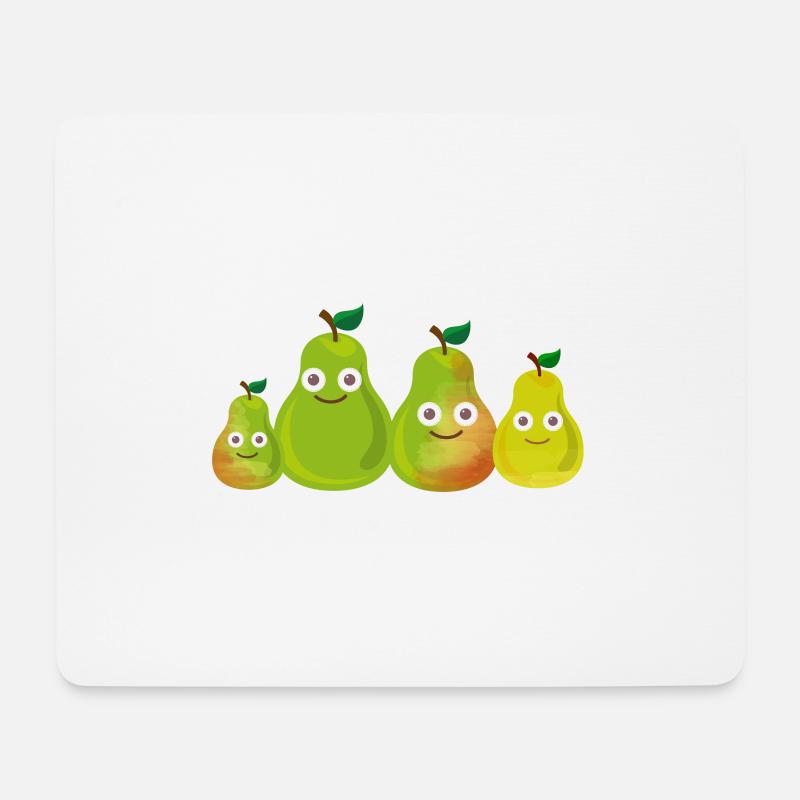 birnen,birne,birnen familie, comic - Mousepad (Querformat) - Weiß