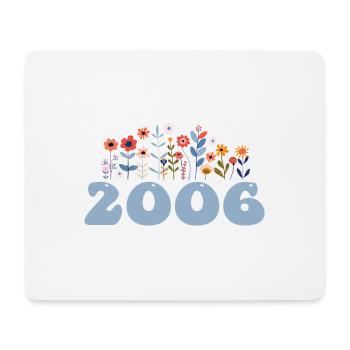 2006 Blumenmuster 2006 Blumen-thema Blumen 2006 - Mousepad (Querformat) - Weiß - Vorne